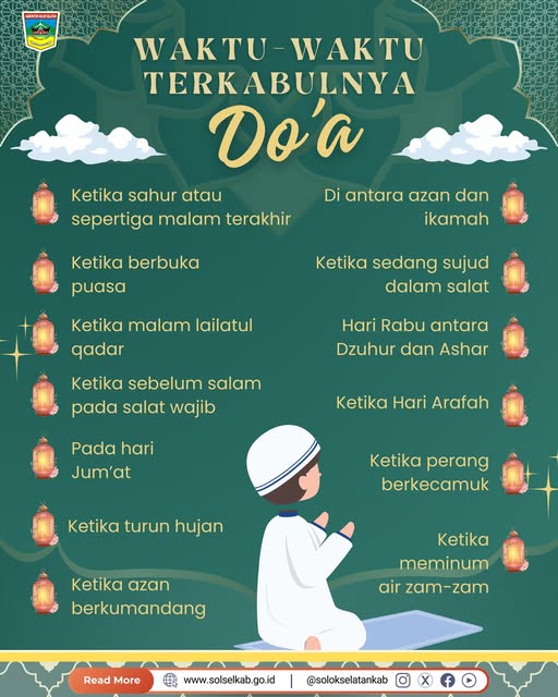 Berdoa kepada Allah SWT bisa dilakukan kapan saja oleh umat muslim. Berbagai upaya bisa dilakukan untuk mengusahakan agar doa dikabulkan.