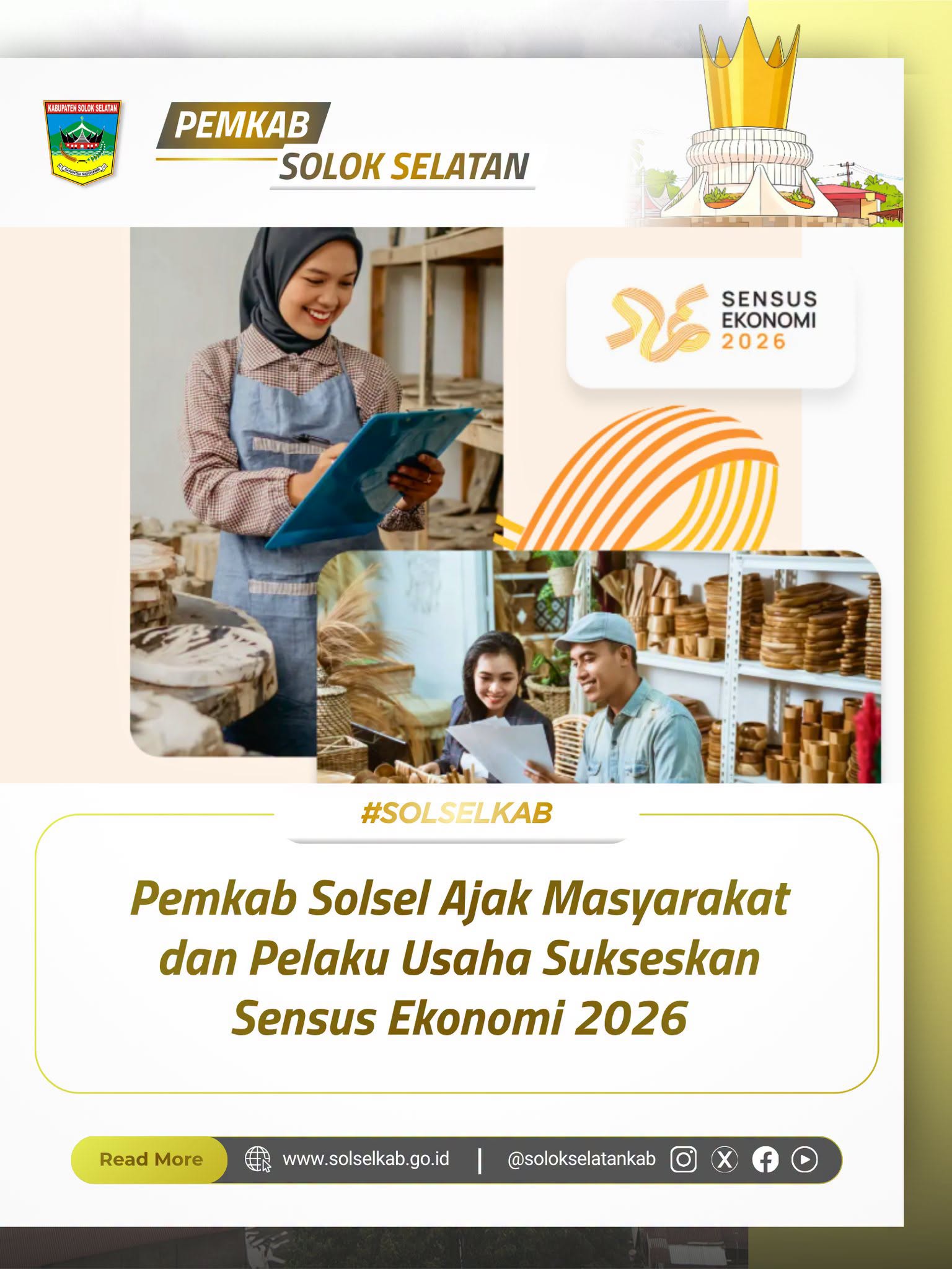 Pemkab Solsel Ajak Masyarakat dan Pelaku Usaha Sukseskan Sensus Ekonomi 2026